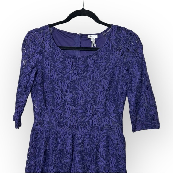 Dynamite Purple Lace 1/2 Sleeve Dress P/S - Picture 3 of 6